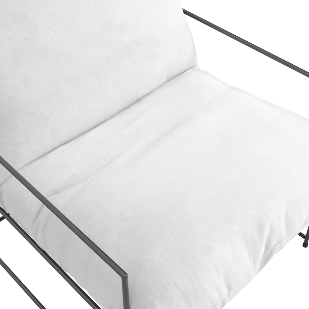 Brook Chalk White Cushioned Armchair